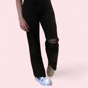 Zara | High-Waisted Distressed Jeans